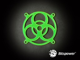 80MM LASER CUT UV-Reactive FAN Grill Biohazard