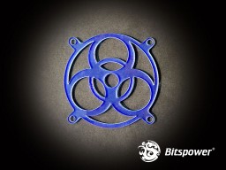 80MM LASER CUT UV-Reactive FAN Grill Biohazard